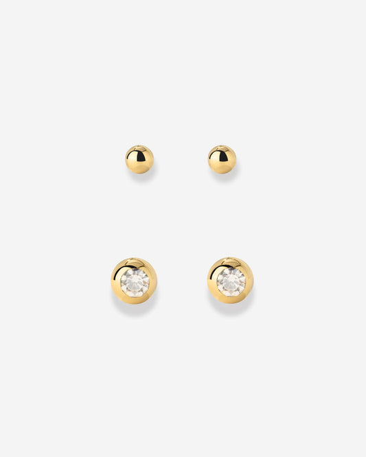Delicate Gleam Stud Bundle Gold
