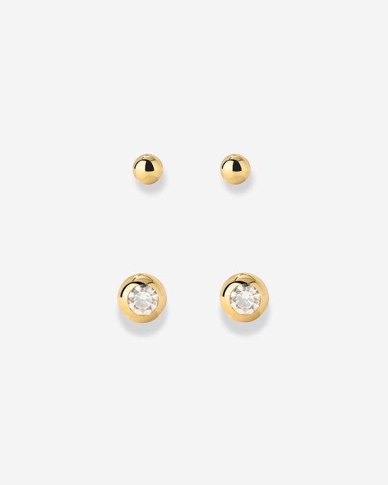 Delicate Gleam Stud Bundle Gold