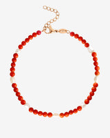 Coral Color Anklet Roségold