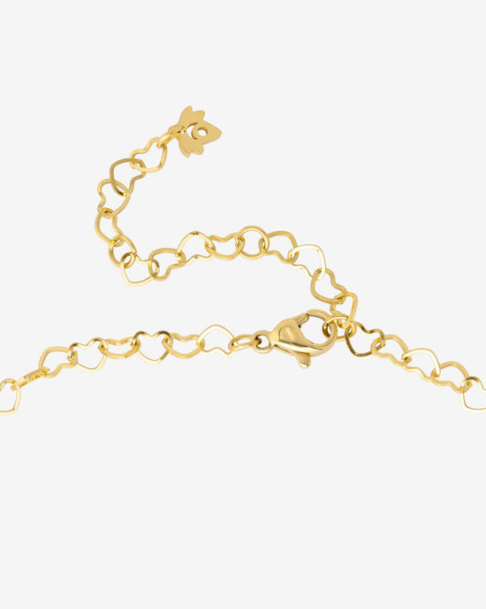 Heart after Heart Necklace Gold