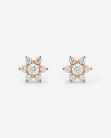 Sparkling White Petal Studs Roségold
