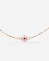 Pretty Pink Daisy Necklace Roségold