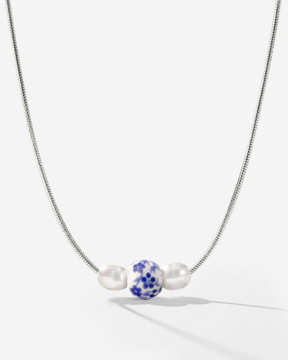 Painted Blue Necklace