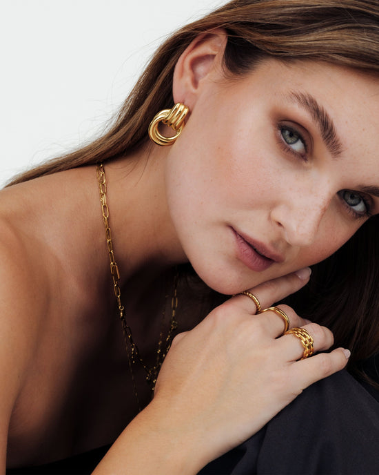 Infinity Loop Hoops Gold
