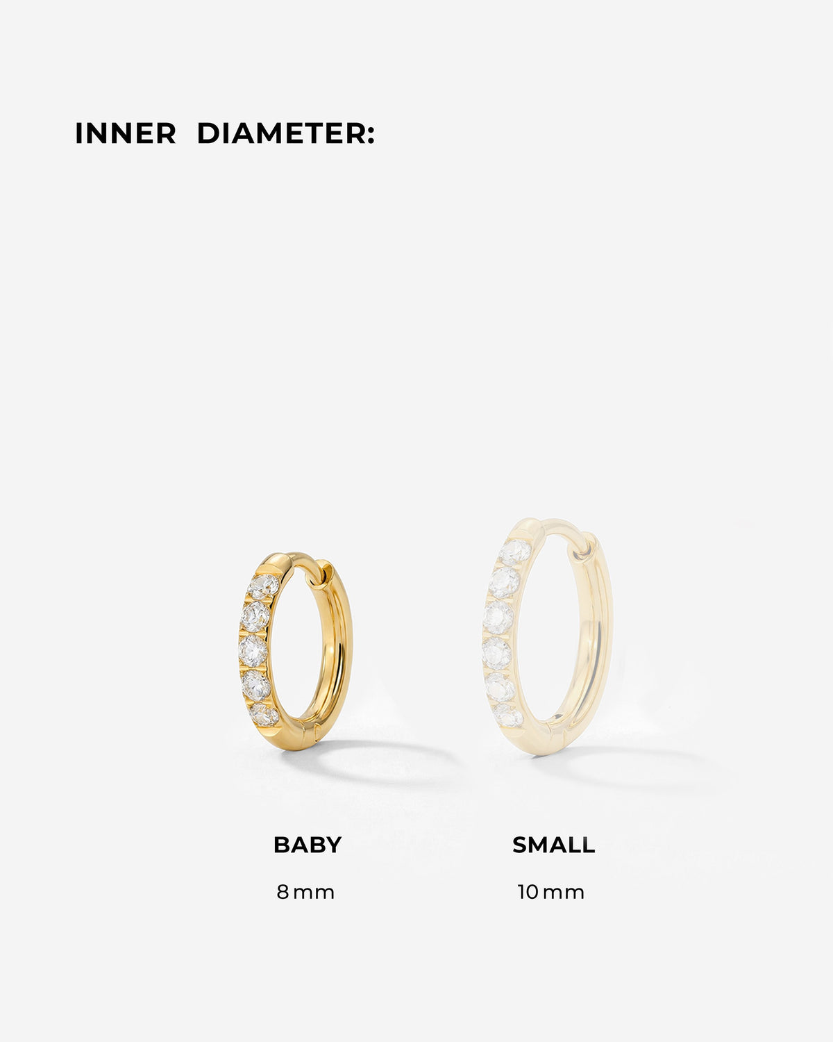 Glimmer Hoops Baby Silber