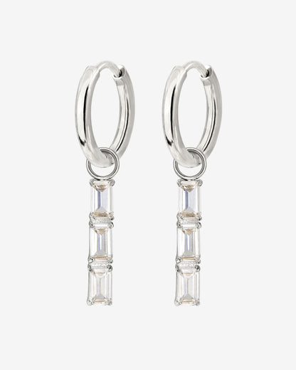 Baguette Bundle Hoop Set Small Silber