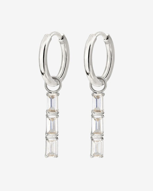 Baguette Bundle Hoop Set Small Silber