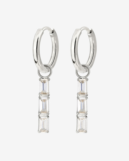 Baguette Bundle Hoop Set Small Silber