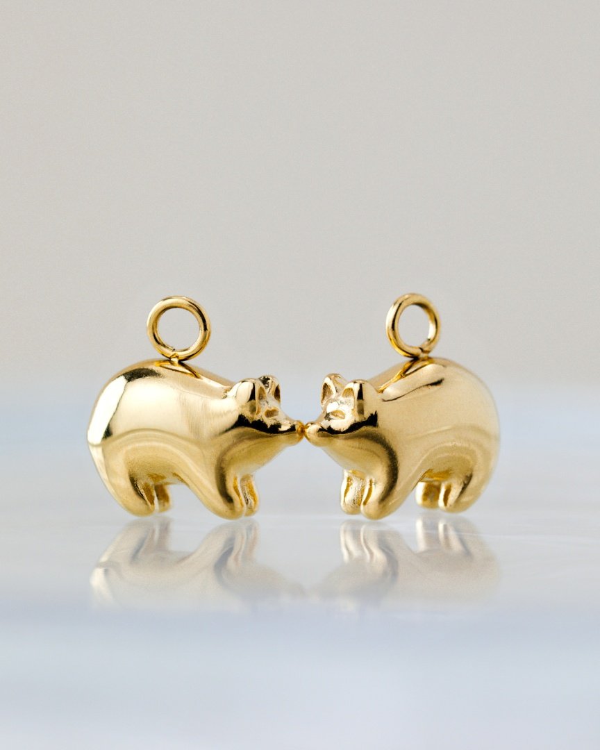Piggy Hoop Set Small Rose Gold