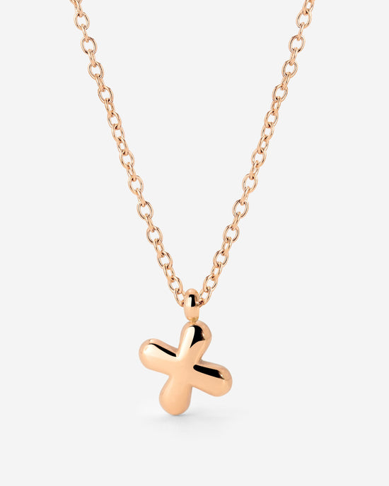 Bubble Letter Necklace Roségold