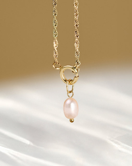 Perla Rosa Rope Chain Necklace Set Roségold