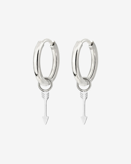 Cupid Arrow Hoopies Silber