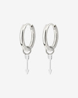 Cupid Arrow Hoopies Silber