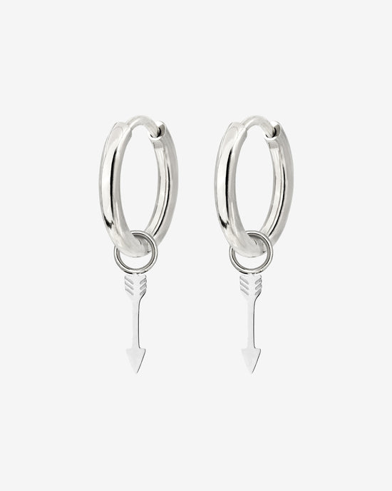 Cupid Arrow Hoopies Silber
