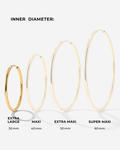 Extra Large Hoops Gold