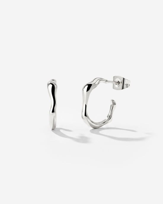 Solar Wave Hoops Studs Small