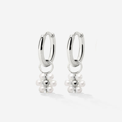 Daisy Hoop Set Small Silber