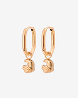 Curvy Wave Oval Hoop Set Baby Roségold