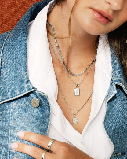 Letter Necklace Silber