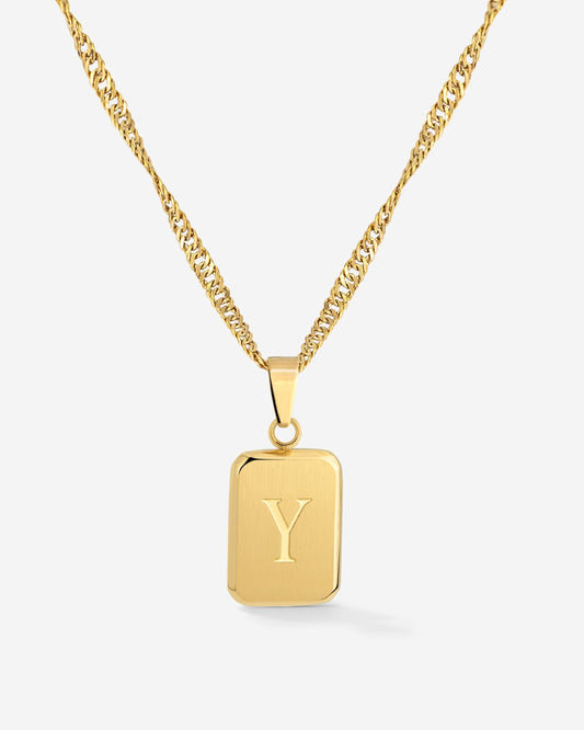 Letter Necklace Gold