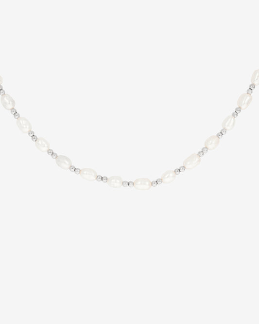 Summertime Pearl Necklace Silber