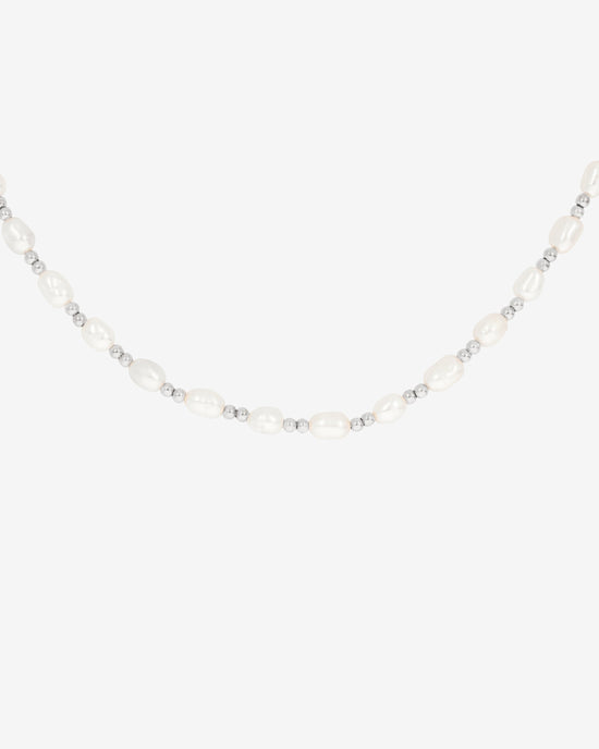Summertime Pearl Necklace Silber