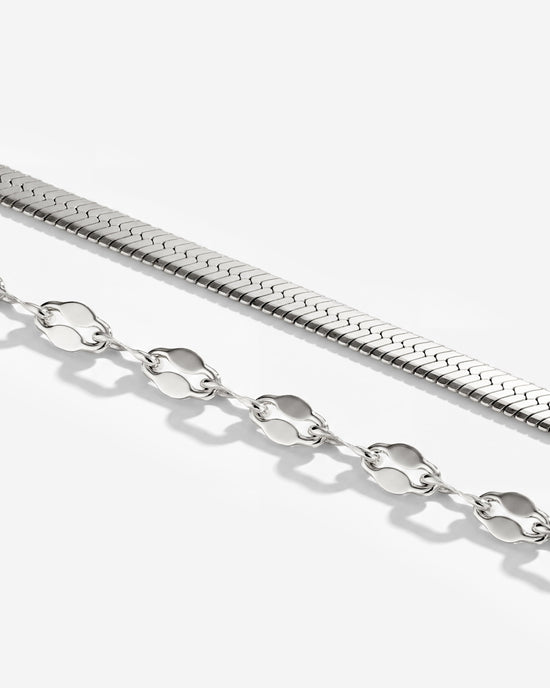 Aligned Double Necklace