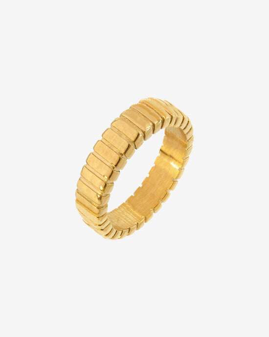Striped Ring Bold Gold