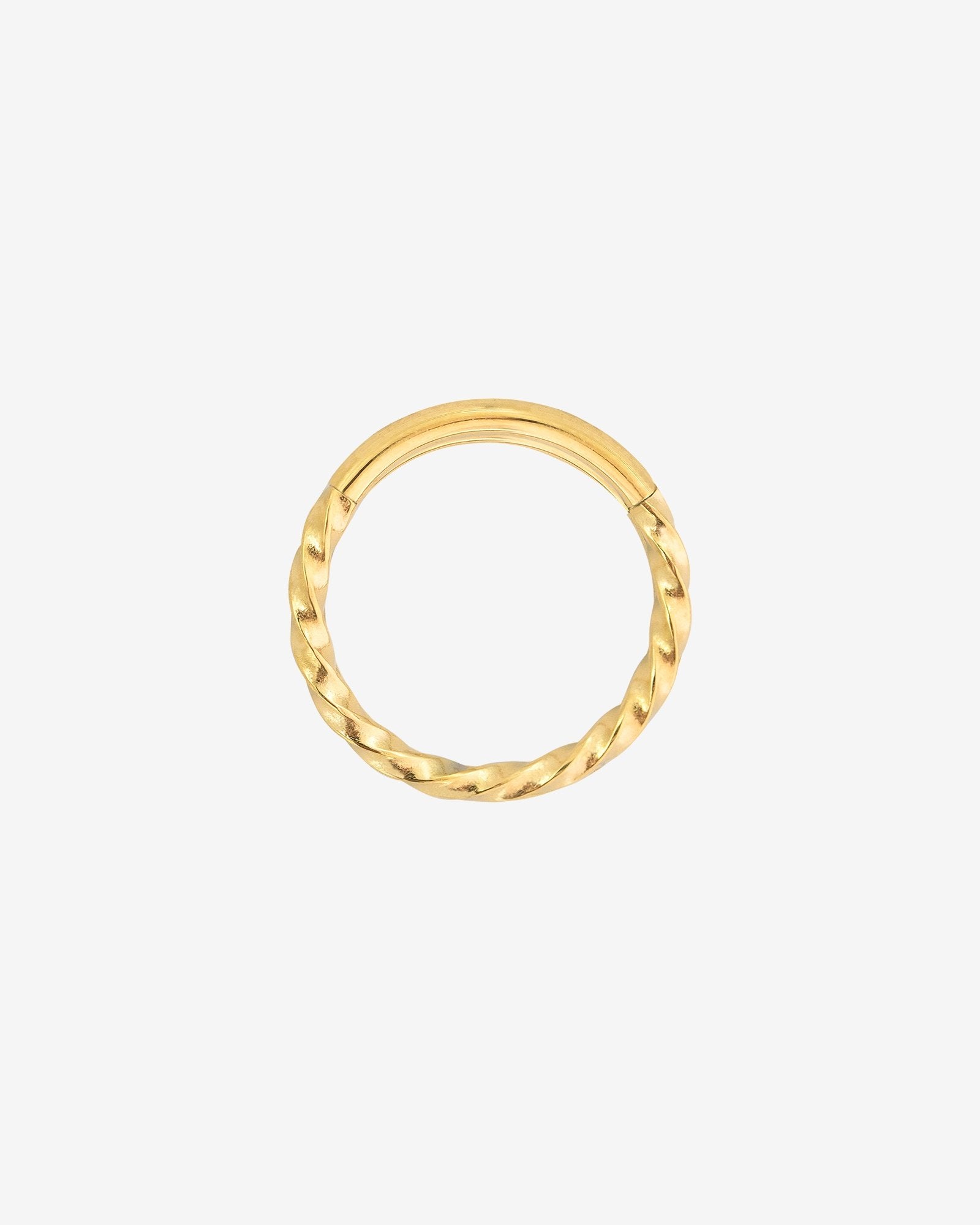 Twisted Click Piercing Ring Gold