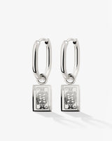 Like a Queen Oval Hoop Set Baby Silber