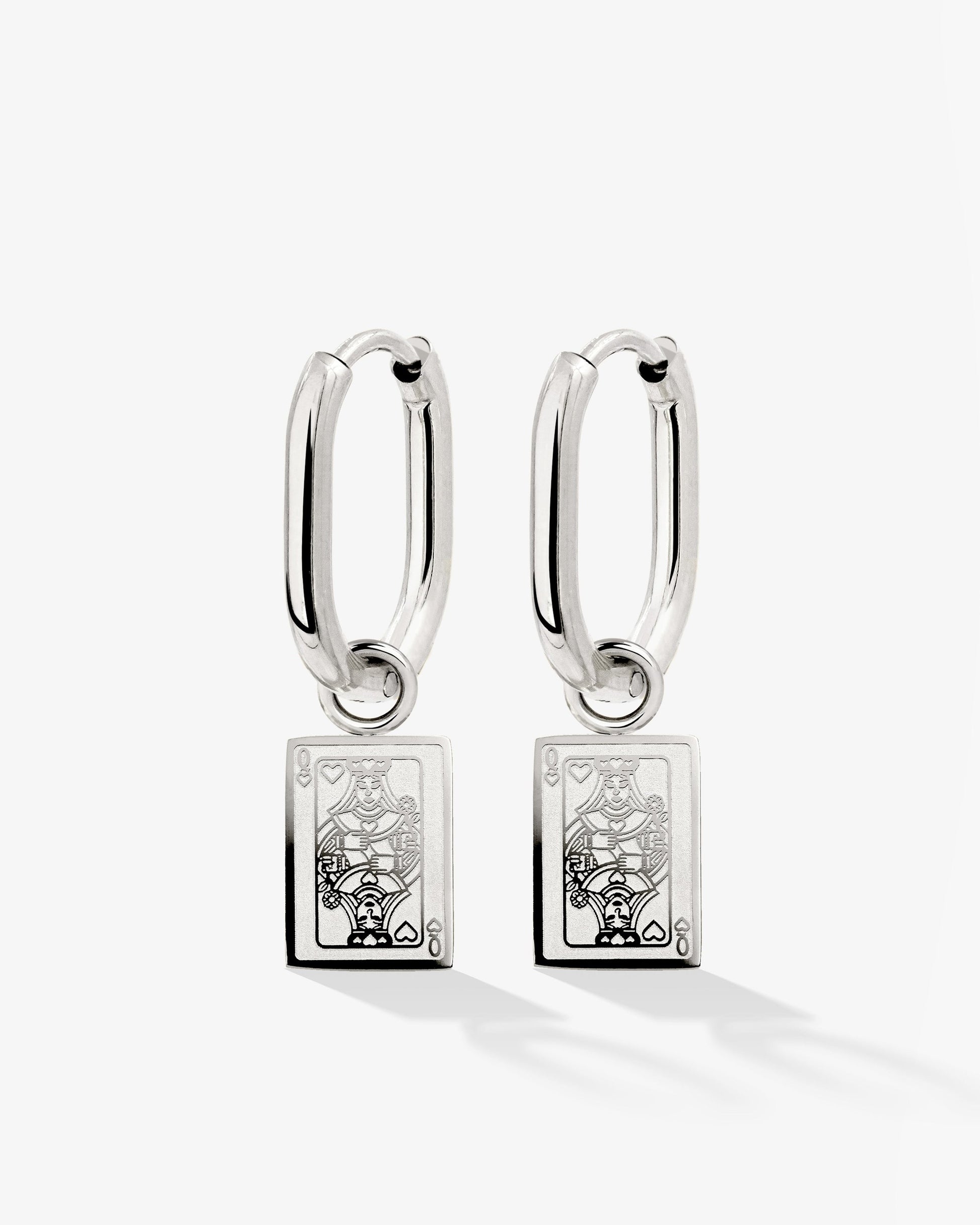 Like a Queen Oval Hoop Set Baby Silber