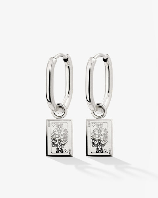 Like a Queen Oval Hoop Set Baby Silber