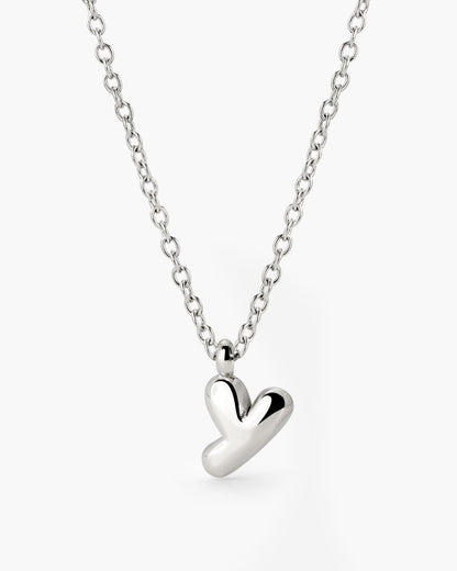 Bubble Letter Necklace Silber