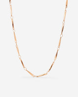 Curved Links Necklace Roségold