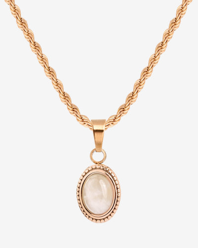Blush Quartz Necklace Roségold