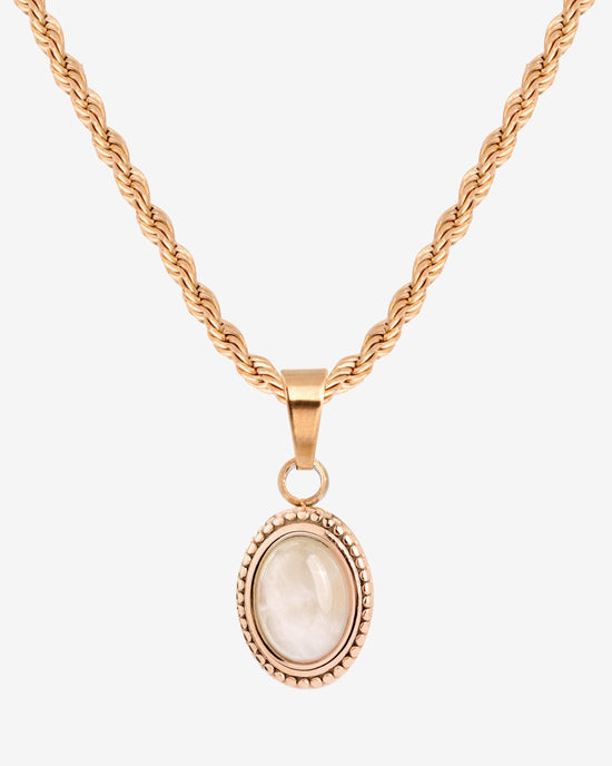 Blush Quartz Necklace Roségold