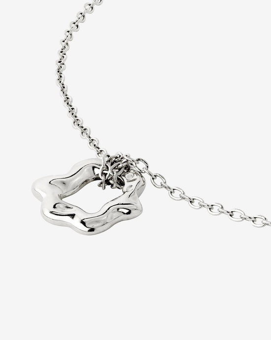 Melting Donut Necklace Silber