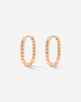 Oval Twisted Hoops Baby Roségold