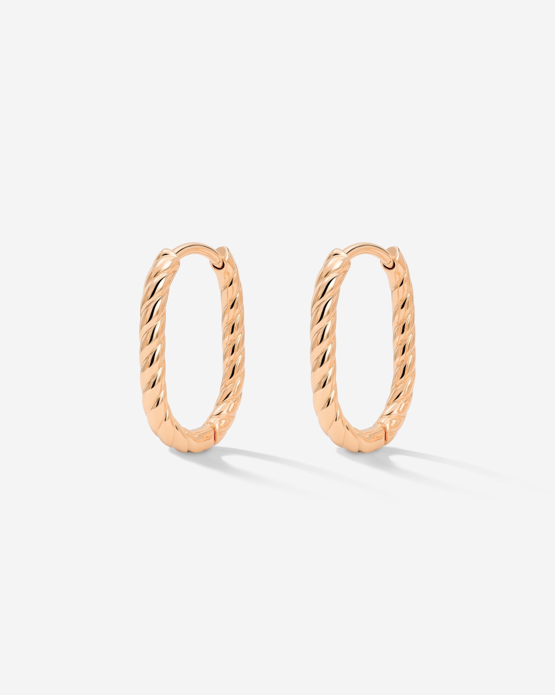 Oval Twisted Hoops Baby Roségold