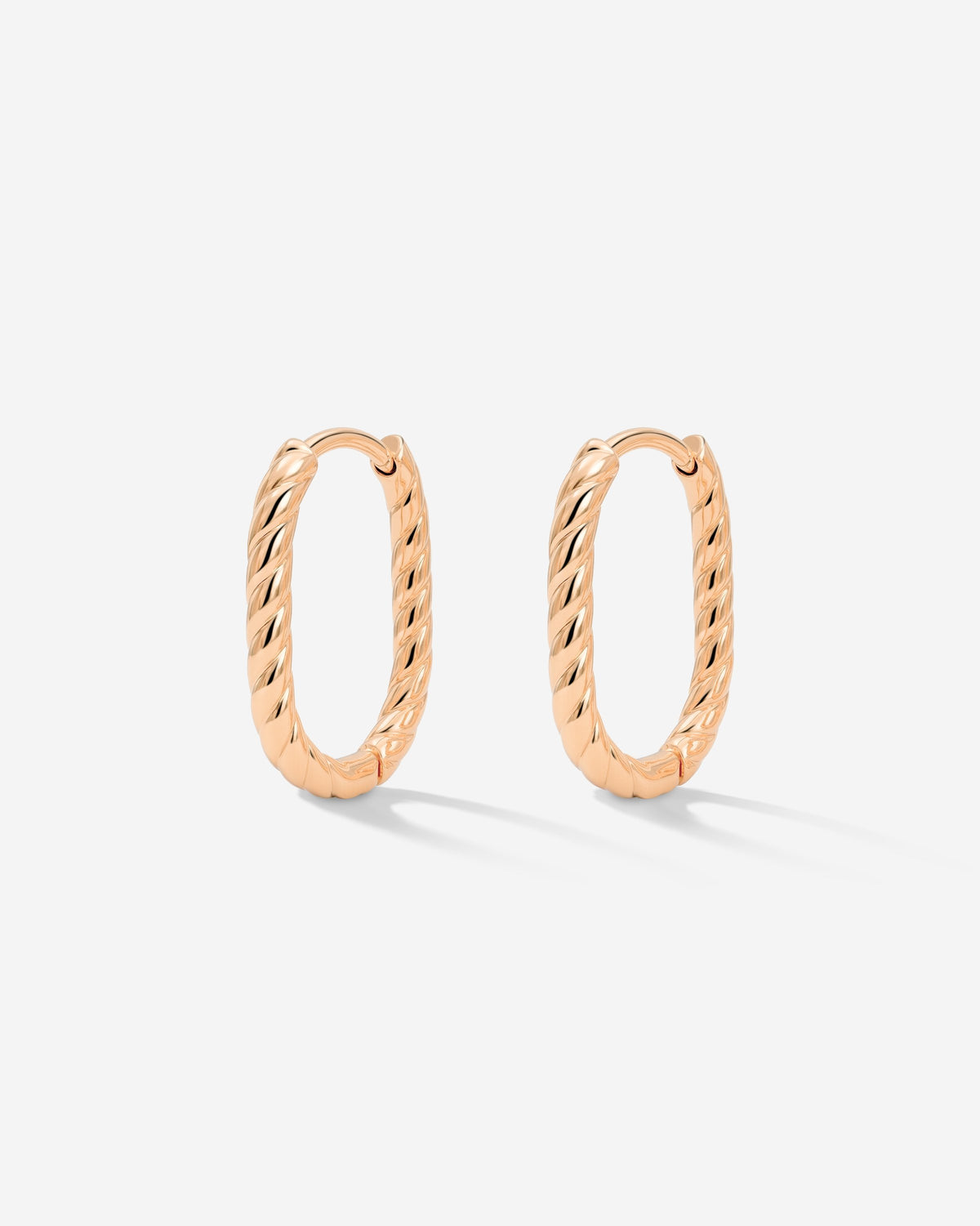 Oval Twisted Hoops Baby Roségold