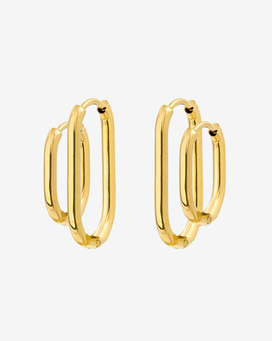 Oval Clean Hoop Bundle Gold