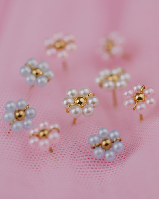 Pretty Pink Daisy Studs Roségold