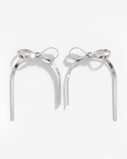 Sweet Bow Earrings Silber
