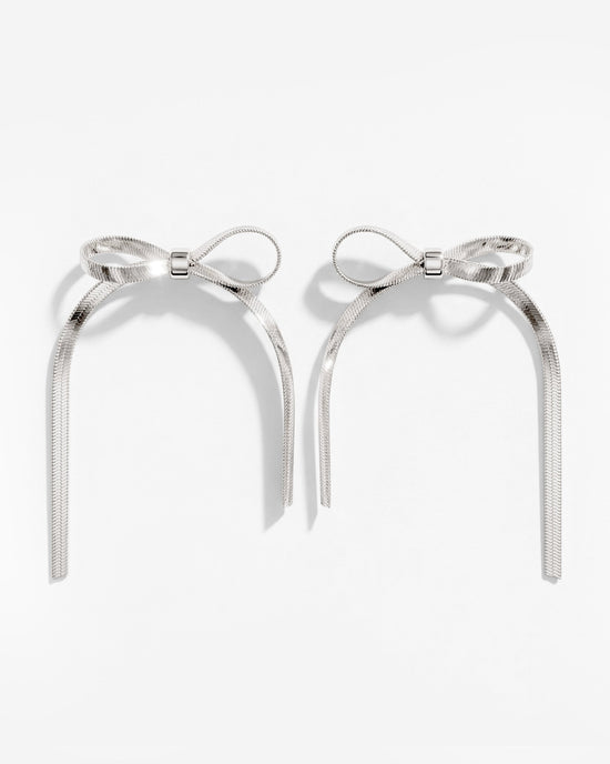 Sweet Bow Earrings Silber