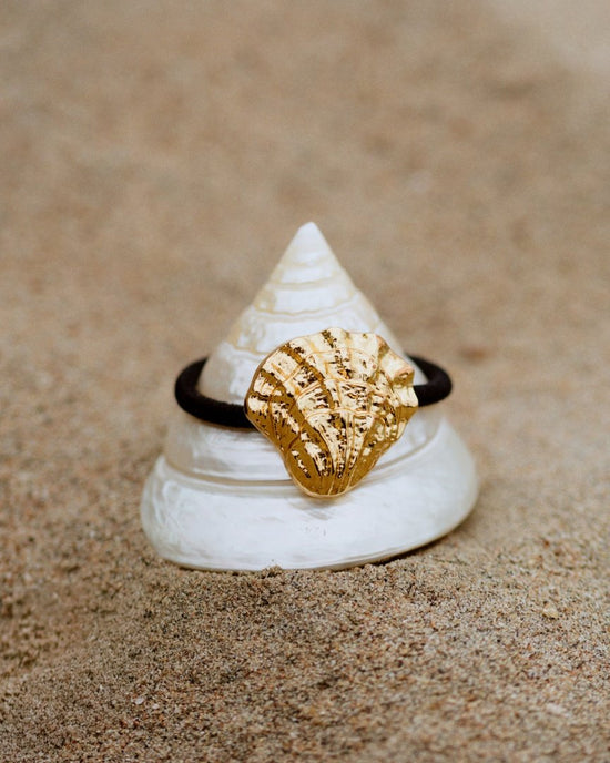 Shell Hair Tie Creme