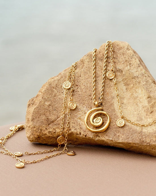Swirl'n Double Anklet Silber