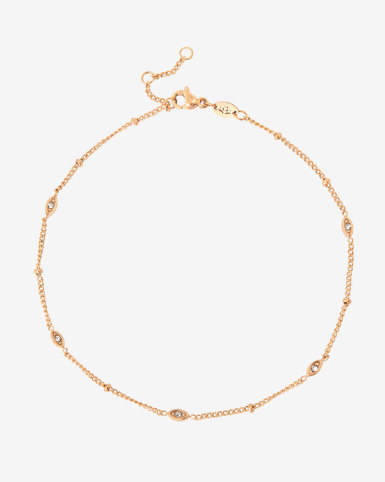 Sparkling Eyes Anklet Roségold