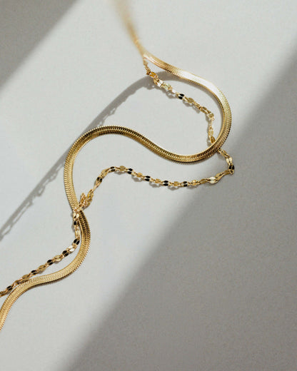 Aligned Double Necklace