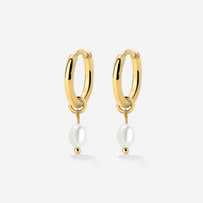 Perla Sola Hoop Set Gold