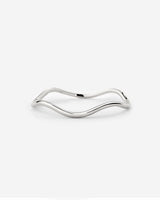Slim Wave Ring Silber
